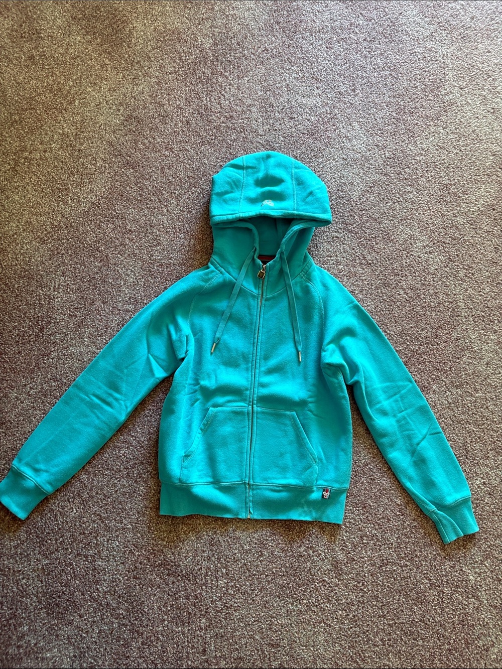 TNA Teal Zip-Up Hoodie - Bright Blue